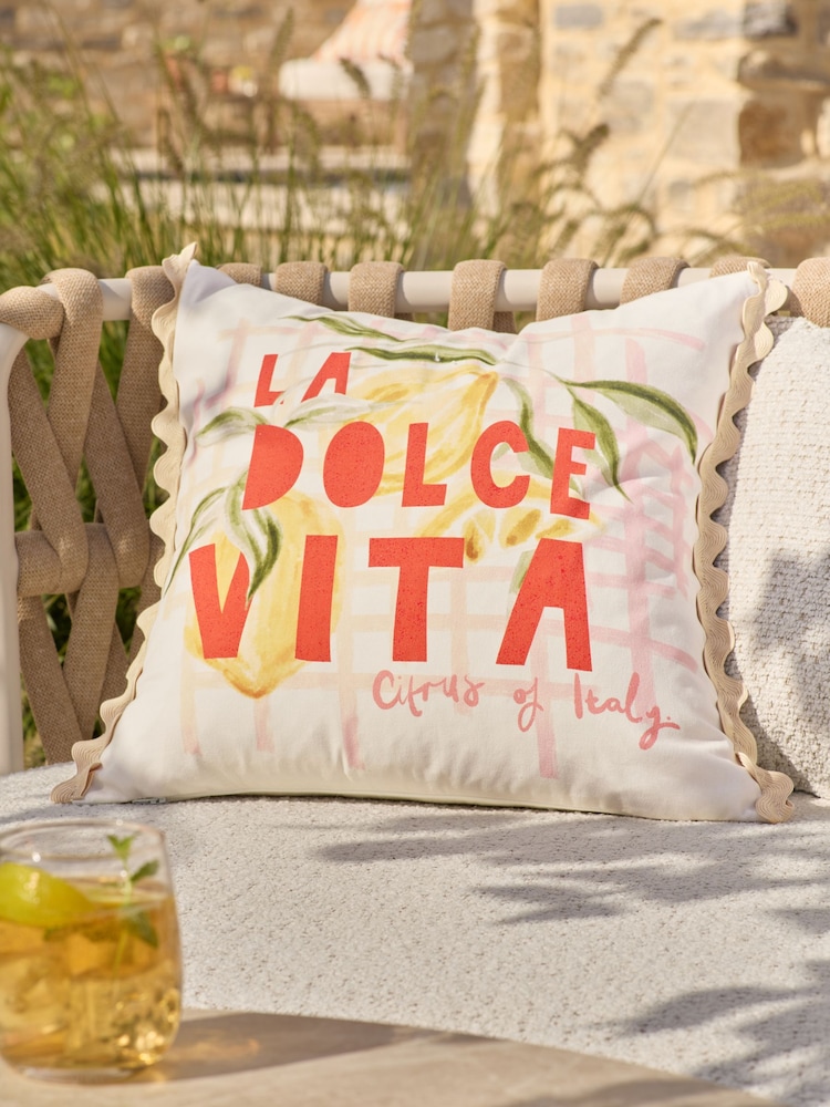 Multi 43 x 43cm Indoor Outdoor La Dolce Vita Cushion - Image 1 of 4