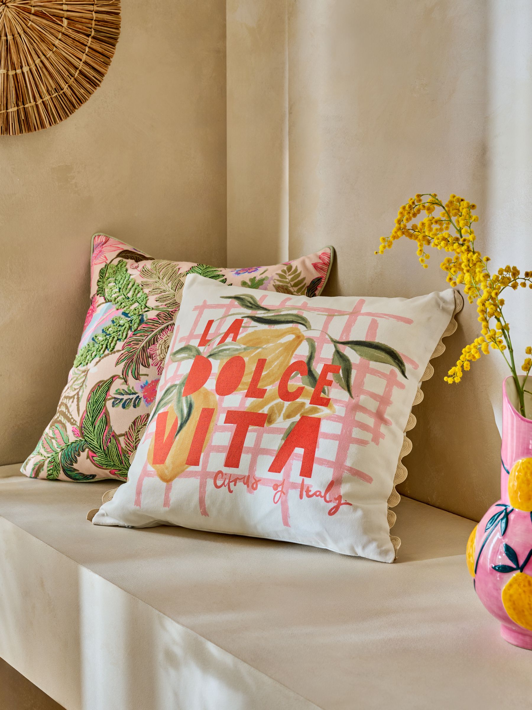 Buy Multi 43 x 43cm Indoor Outdoor La Dolce Vita Cushion from Next USA