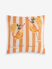 Orange 50 x 50cm Indoor Outdoor Spritz Cocktail Cushion - Image 3 of 4