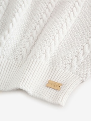 Laura Ashley Embroidered Archive Floral Print V-Neck Cable Cardigan - Imaginea 10 din 10