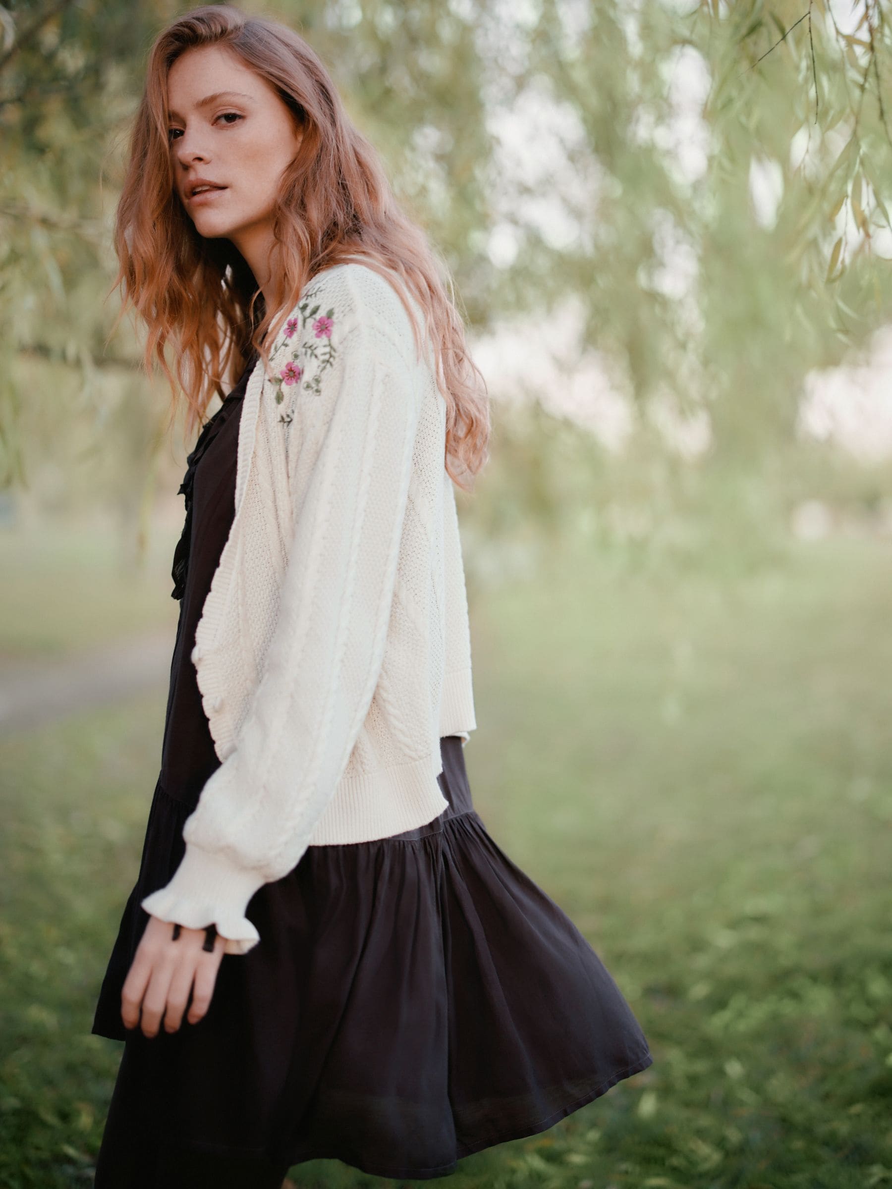 Buy Laura Ashley White Embroidered Archive Floral Print V-Neck