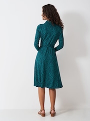 Crew Clothing Blue Emma Jersey Shirt Dress - Image 2 of 4