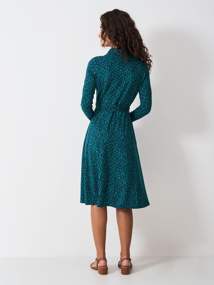 Crew Clothing Blue Emma Jersey Shirt Dress - Image 2 of 4 Crew Clothing Blue Emma Jersey Shirt Dress - Image 2 of 4