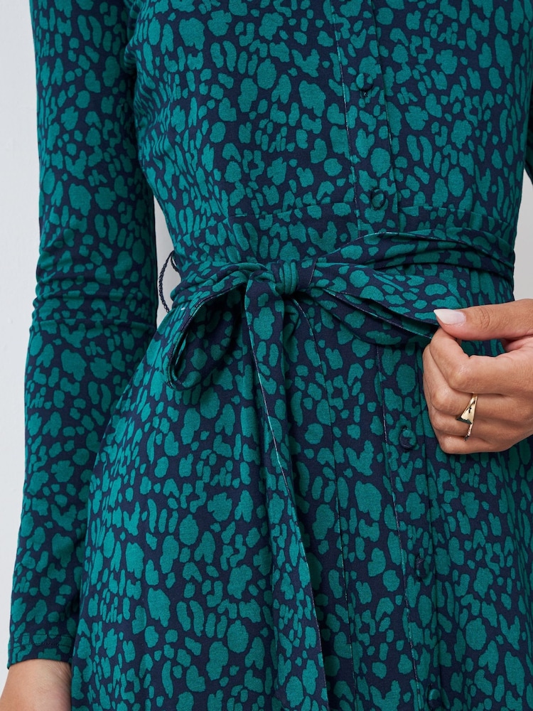 Crew Clothing Blue Emma Jersey Shirt Dress - Image 4 of 4 Crew Clothing Blue Emma Jersey Shirt Dress - Image 4 of 4