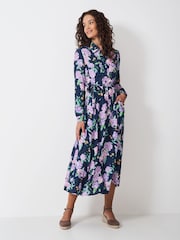 Crew Clothing Blue Sienna Shirt Dress - Image 1 of 5