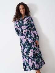 Crew Clothing Blue Sienna Shirt Dress - Image 3 of 5