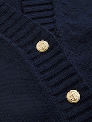 Laura Ashley Navy Homespun Anchor Cardigan - Image 3 of 4