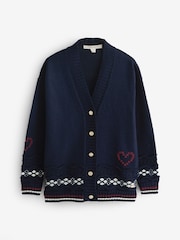 Темно-синий - Кардиган с якорем Laura Ashley Homespun - Изображение 5 8