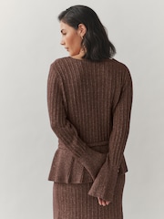 Laura Ashley Peplum V-Neck Jumper - Bild 3 von 4