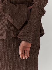 Laura Ashley Peplum V-Neck Jumper - Bild 4 von 4