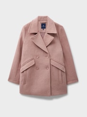 Crew Clothing Pink Wool Peacoat - Image 4 of 4