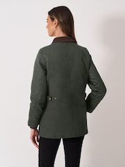 Crew Clothing Green Wax Jacket - Image 3 of 4