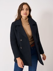 Crew Clothing Blue Wool Peacoat - Image 1 of 5