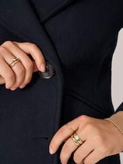 Crew Clothing Blue Wool Peacoat - Image 4 of 5