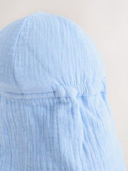 Blue Tonal Stripe Legionnaire Baby Summer Hat (0mths-2yrs) - Image 4 of 4