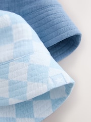 Blue Bucket Hats 2 Pack (0mths-2yrs) - Image 7 of 8