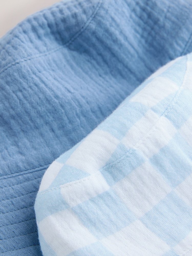 Blue Bucket Hats 2 Pack (0mths-2yrs) - Image 8 of 8 Blue Bucket Hats 2 Pack (0mths-2yrs) - Image 8 of 8