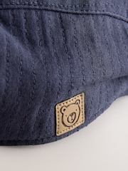 Navy Blue Woven Baby Flat Cap (0mths-2yrs) - Image 2 of 3