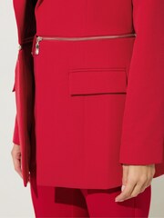 Star by Julien MacDonald Red Zip Waist 2 In 1 Jacket - Image 5 of 6