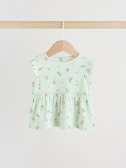 Salbeigrüne, Blumendesign - Rib Top und Leggings Baby-Set 2 Pieces (0Monate bis2Jahre) - Bild 3 von 11