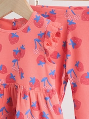 Rot/Erdbeermotiv - Rib Top und Leggings Baby-Set 2 Pieces (0Monate bis2Jahre) - Bild 7 von 15