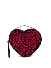Victoria's Secret Black Heart Print Heart Shaped Bag - Image 1 of 2