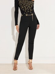 Star by Julien MacDonald Black Chain Belt Power Stretch Trousers - Image 1 of 5