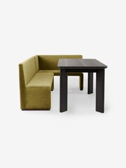 MADE.COM Fern Green Velvet Tova Right Hand Corner Dining Table and Bench Set - Image 7 of 7
