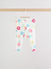 White Flower Rib Top and Leggings Baby Set 2 Piece (0mths-2yrs) - Image 5 of 14