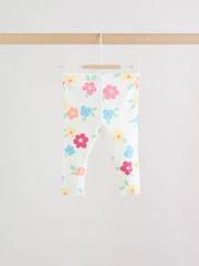 White Flower Rib Top and Leggings Baby Set 2 Piece (0mths-2yrs) - Image 6 of 14