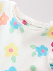 White Flower Rib Top and Leggings Baby Set 2 Piece (0mths-2yrs) - Image 8 of 14