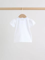 White Picnic - Short Sleeve Baby Top and Short Set 2 Piece (0mths-2yrs) - Imaginea 5 din 13