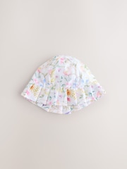 Pink Floral and Gingham Baby Woven Bucket Hats 2 Pack (0mths-2yrs) - Image 2 of 5
