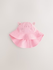 Pink Bunny Baby Bucket Hat (0mths-2yrs) - Image 1 of 3