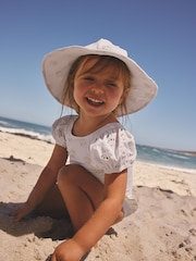 White Embriodered Swim Hat (3mths-10yrs) - Image 2 of 5
