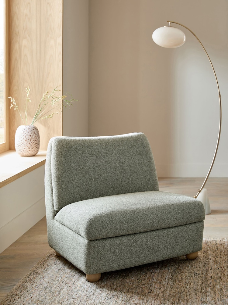 Smart Weave Sage Green Clemmie Storage Accent Chair - Image 1 of 11