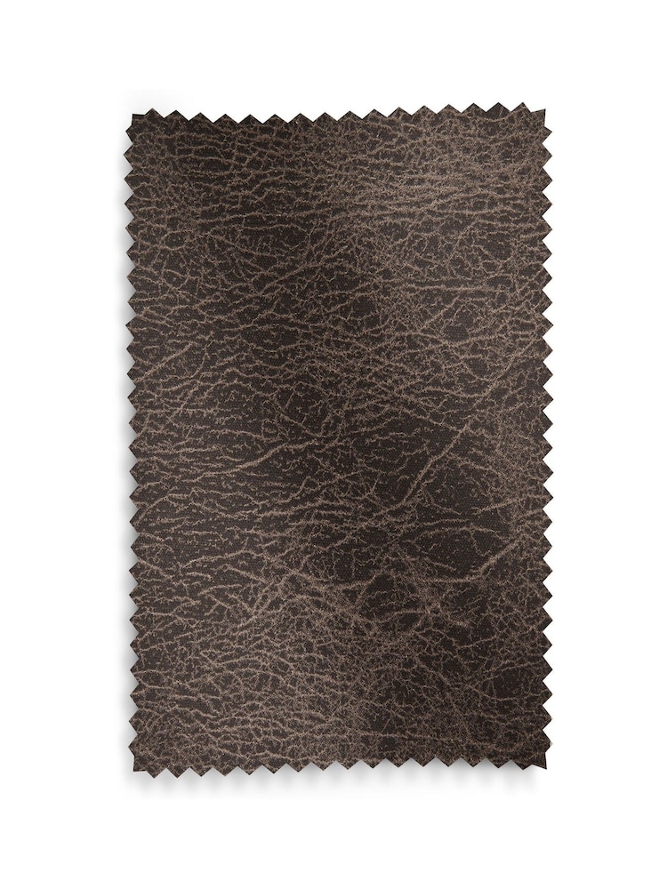 Monza Faux Leather Peppercorn Brown Sherlock Highback Armchair - Image 10 of 10
