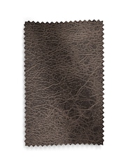 Monza Faux Leather Peppercorn Brown Sherlock Highback Armchair - Image 11 of 11