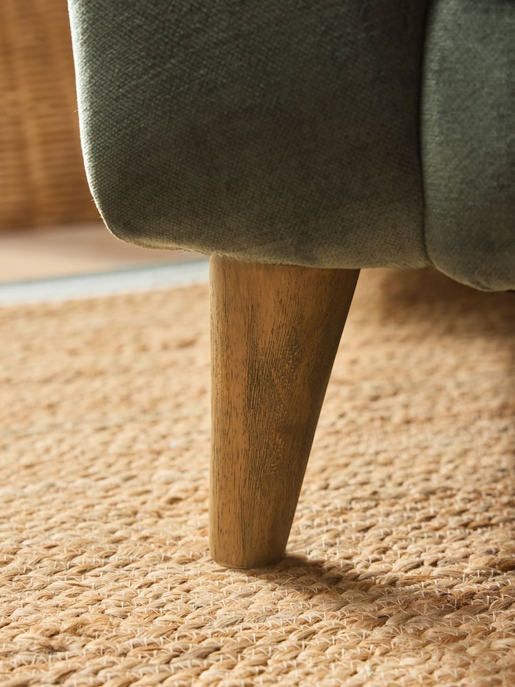 Relaxed Chenille Forest Green Harper High Back Armchair - Image 10 of 10 Relaxed Chenille Forest Green Harper High Back Armchair - Image 10 of 10