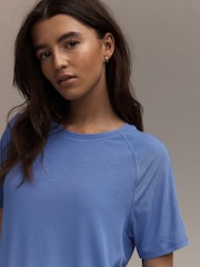 藍色 - 運動圓領短袖T 恤 - 圖片 5，共 8