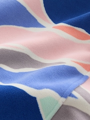 Blue Abstract Print Active Zip Through Sports Fleece - Image 10 of 10