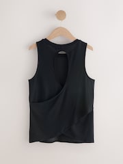 Black Active Cross Back Tank Vest - Image 2 of 5