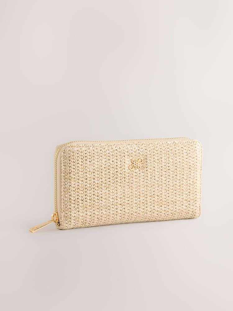 Naturlig - Raffia Effect Purse - Bild 1 av 5