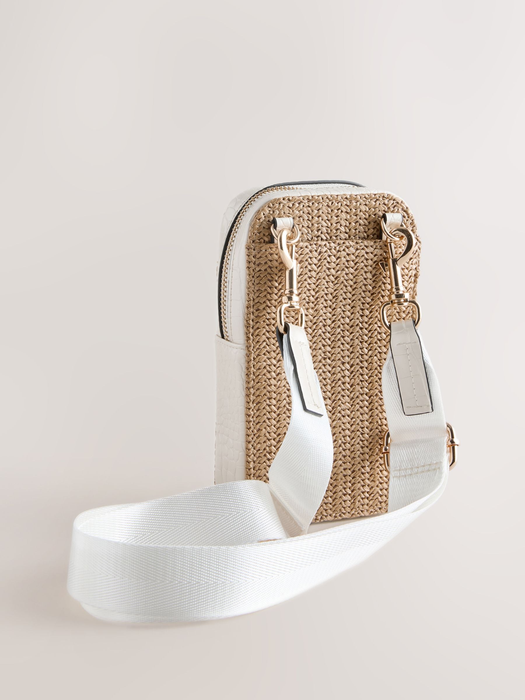 Buy Natural Raffia-Effect Phone Bag from Next USA