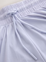 Violet lila - Pantaloni scurți pentru alergat cu strat de jerseu activ sport cu buzunare - Imaginea 7 din 8