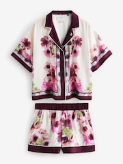 B by Ted Baker Sateng Med knapper Ecru Blomstrete Kort Pyjamas-sett - Bilde 1 av 6
