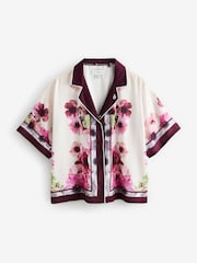 B by Ted Baker Sateng Med knapper Ecru Blomstrete Kort Pyjamas-sett - Bilde 2 av 6