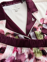 B by Ted Baker Sateng Med knapper Ecru Blomstrete Kort Pyjamas-sett - Bilde 6 av 6