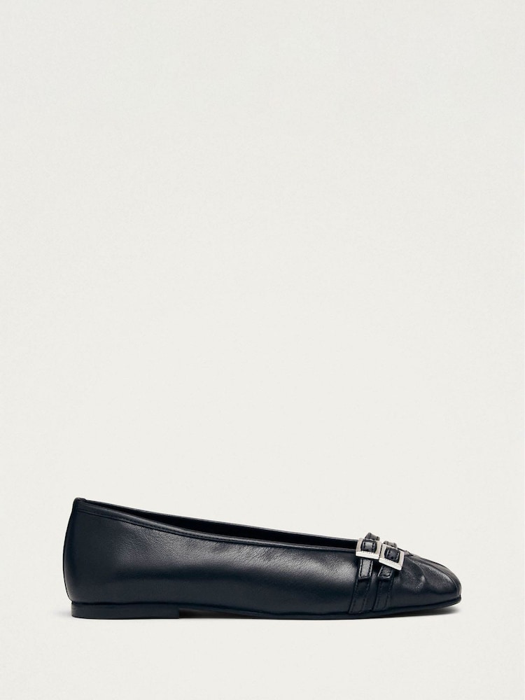 Alohas Black Cendana Leather Ballet Flats - Image 1 of 6