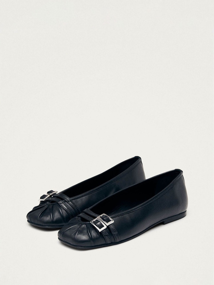 Alohas Black Cendana Leather Ballet Flats - Image 2 of 6